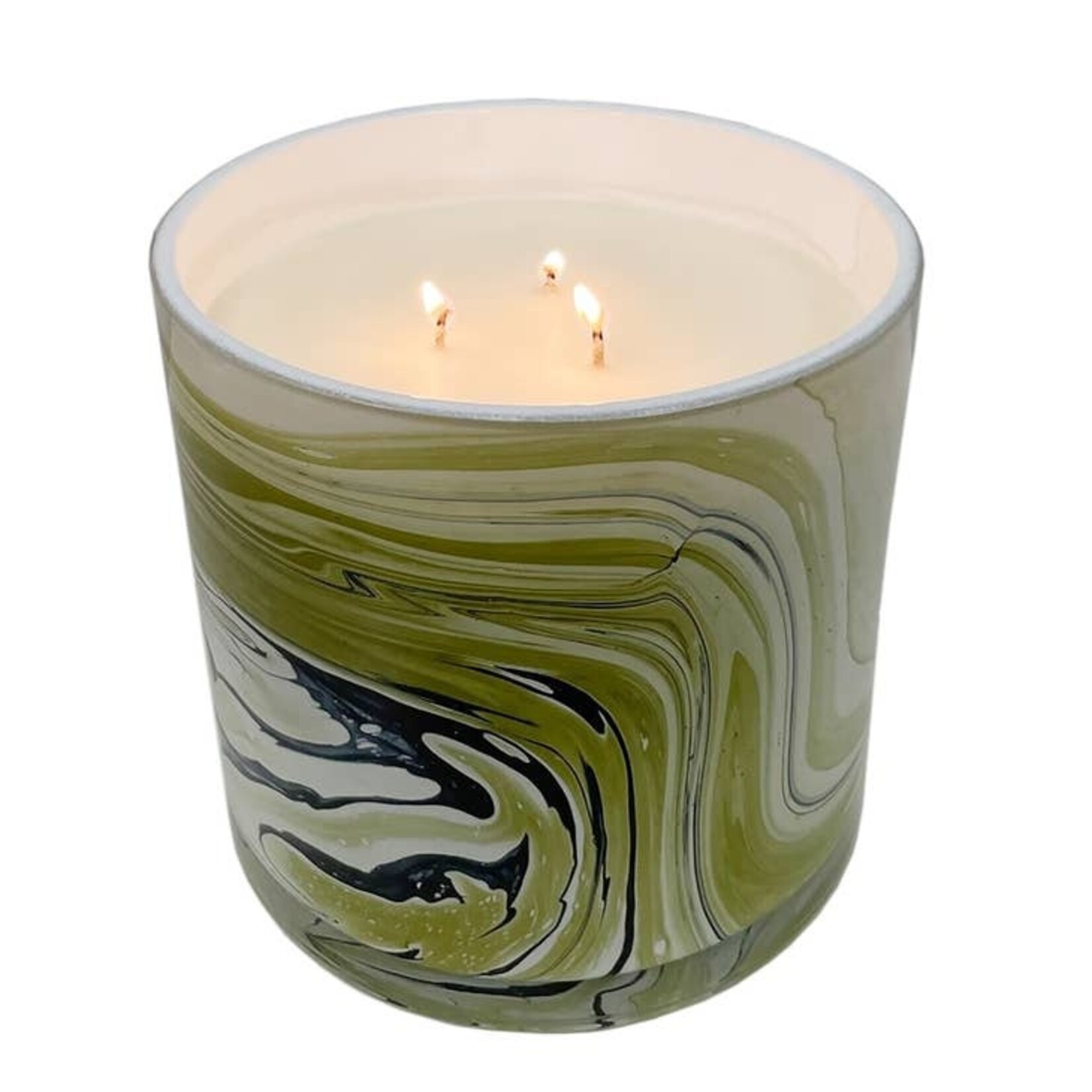 Jumbo Vetiver & Oak 45 oz. Swirl Glass Candle