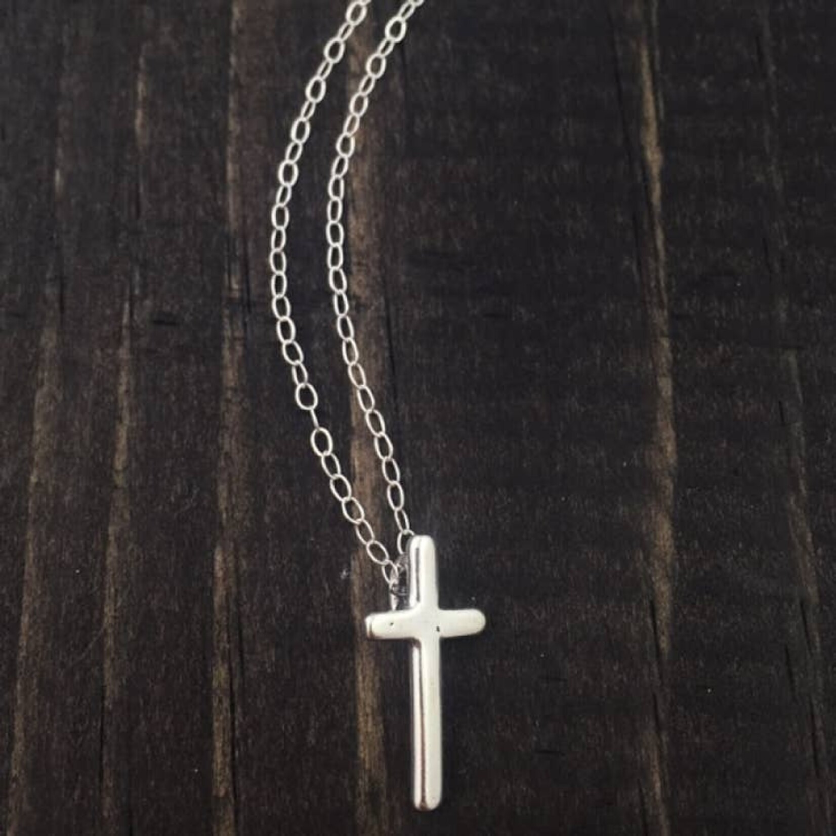 Phil. 4:13 Strength Cross Necklace (Sterling Silver)