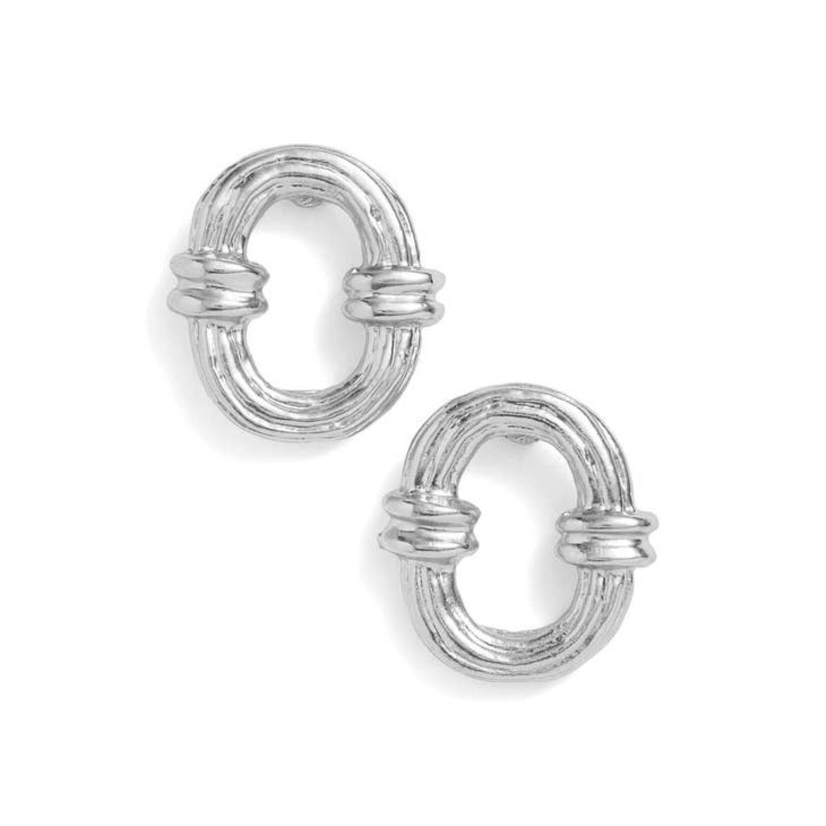 Karine Sultan - Etched Link Stud Earring