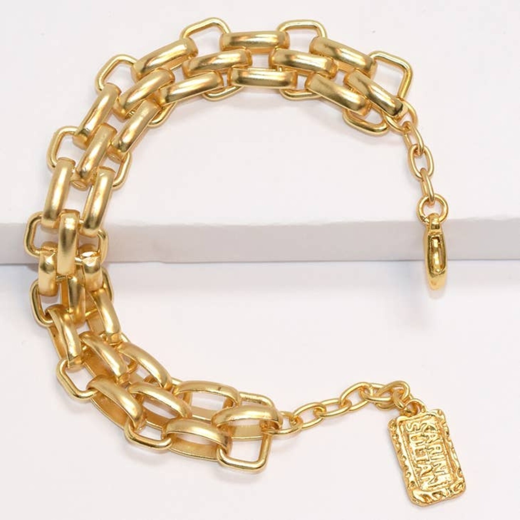 Karine Sultan - Flat Link Layering Chain Bracelet