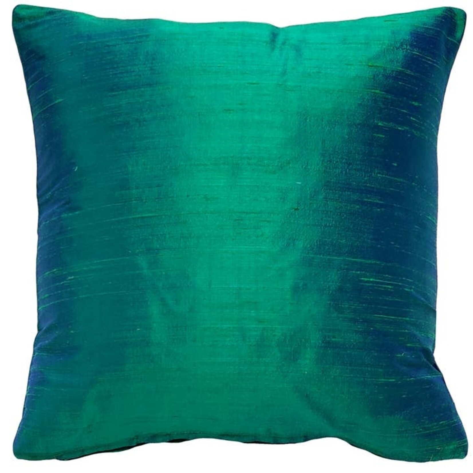 Sankara Emerald Green Silk Throw Pillow 18x18