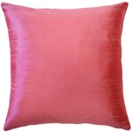 Sankara Rose Blush Silk Throw Pillow, 16"x16"