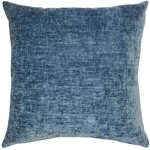 Venetian Velvet Agean Blue Throw Pillow, 17"x17" Square