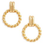 Karine Sultan - Twisted Rope Circle Drop Earring