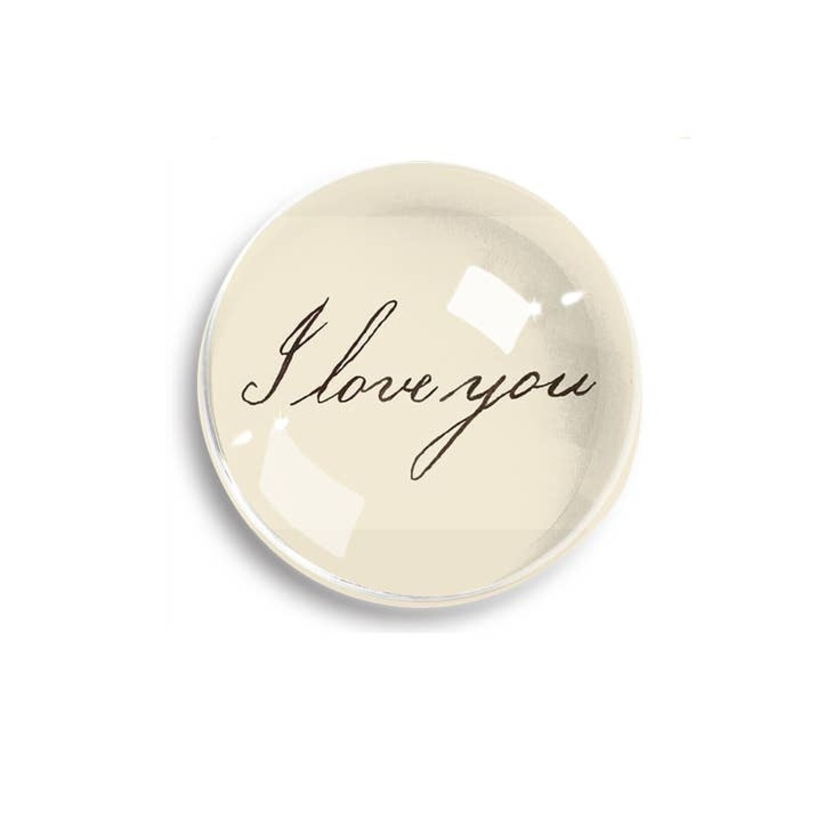 I Love Your Script Crystal Dome Paperweight