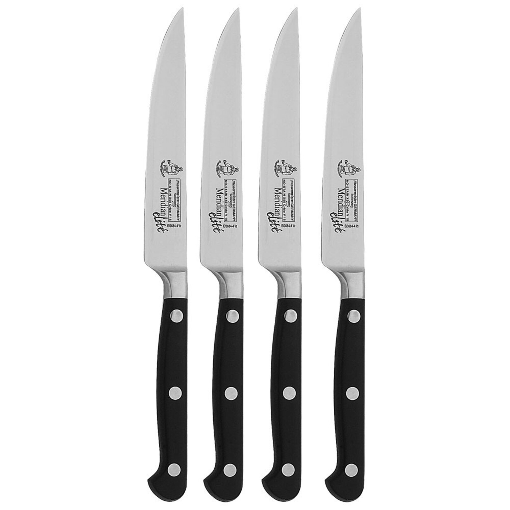 Messermeister Meridian Elite Fine Edge Steak Knife with 4.5" Blade - 4 Piece Set