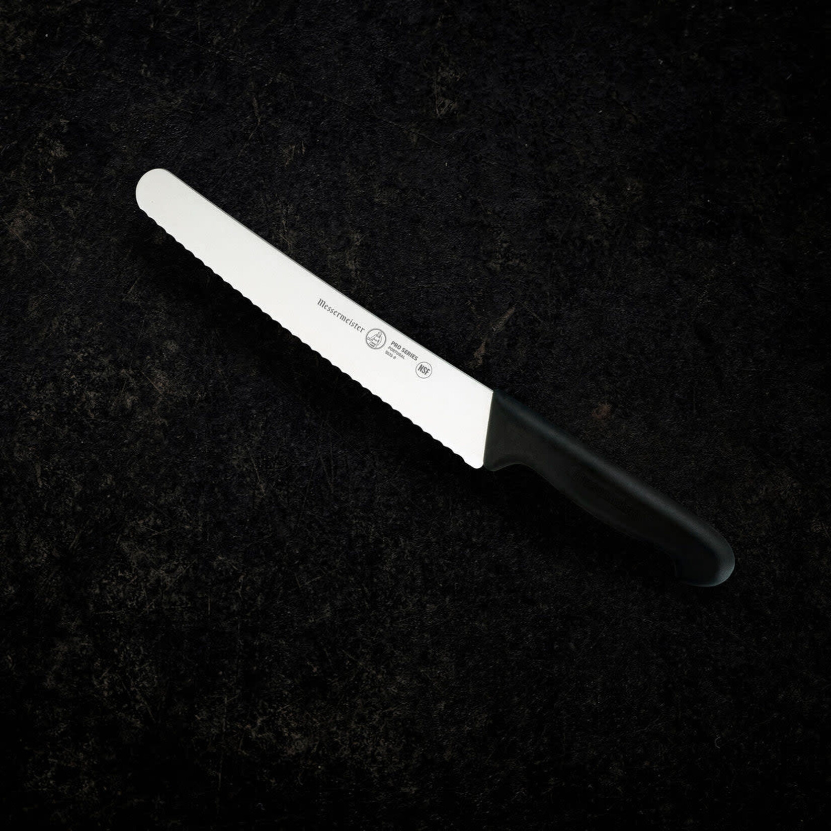 Messermeister Pro Series 10 Inch Scalloped Bakers Bread Knife with Polypropylene Handle