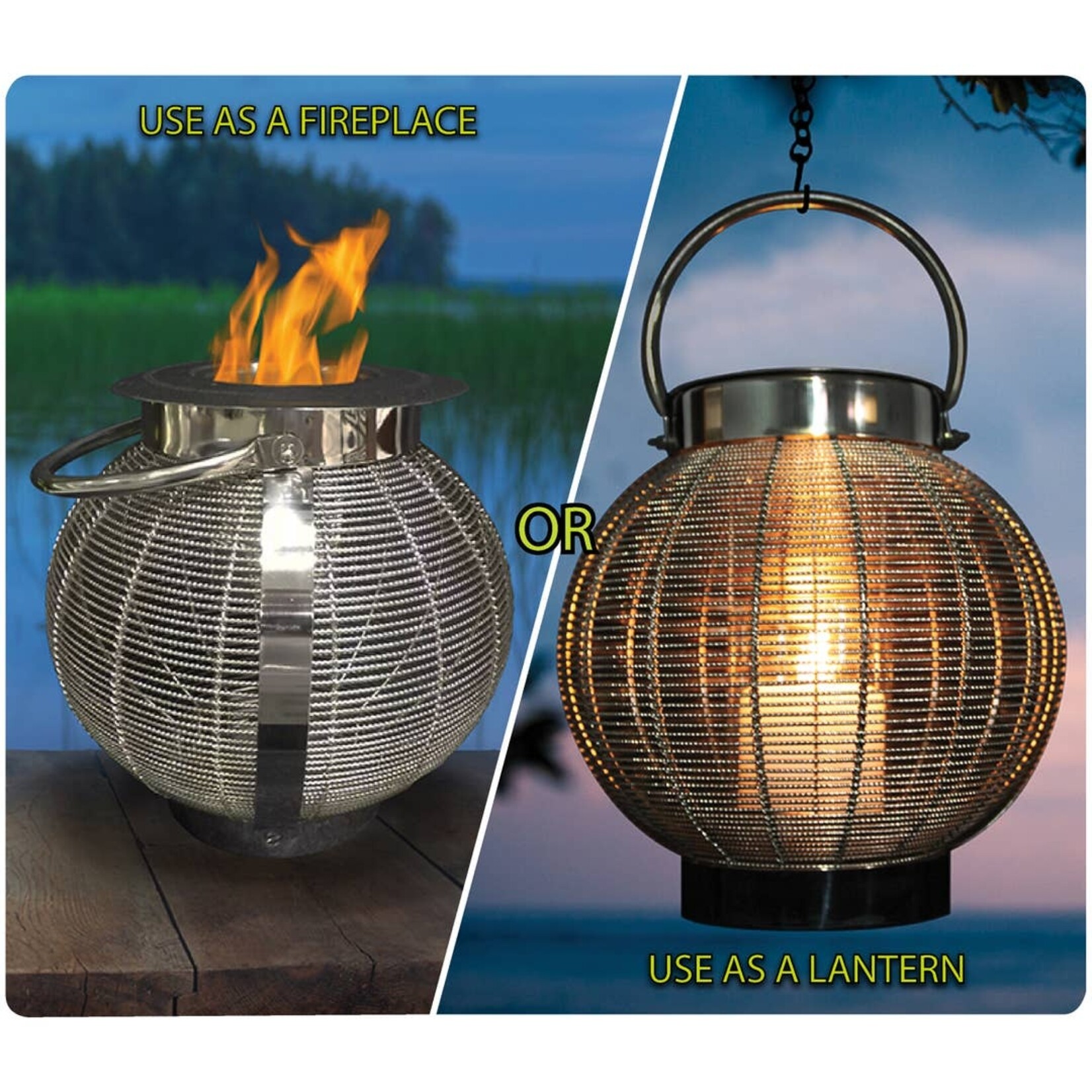 Jupiter 2 in 1 Fireplace / Lantern