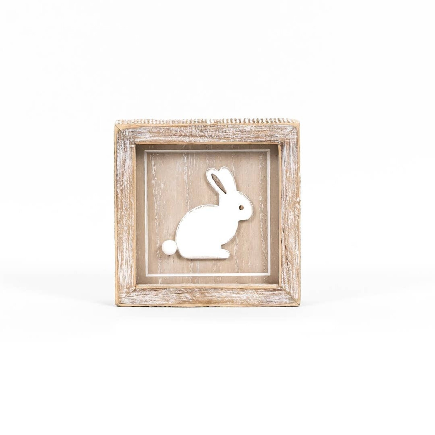 Some Bunny Loves You Natural & White Reversible Wood Framed Sign