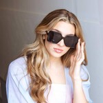 Hanna Hexagon Frame Sunglasses | Black