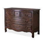 Ambella Home Collection Lorraine Mahogany Five Drawer Chest  51" x 21.5" x 36"