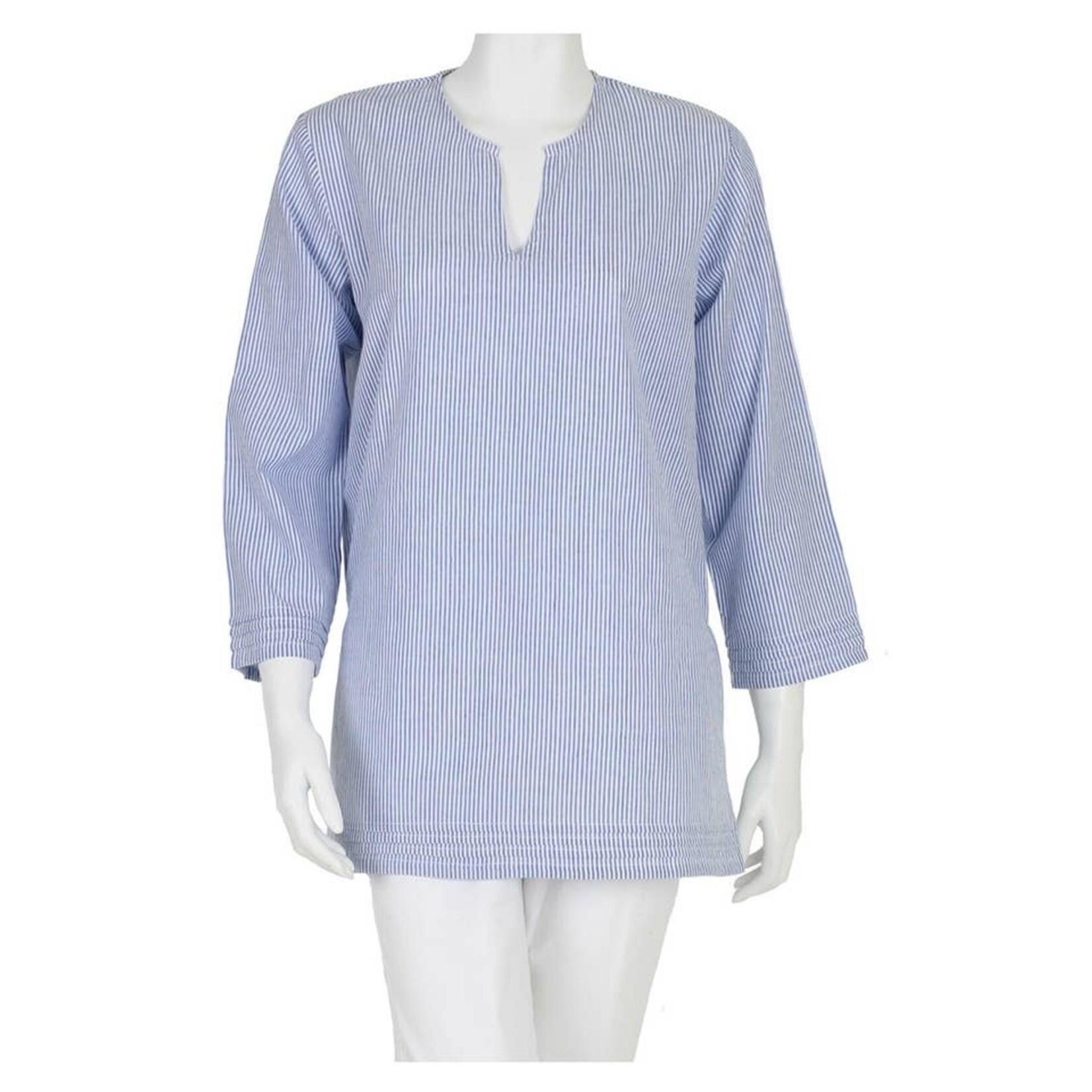 Blue Seersucker Tunic