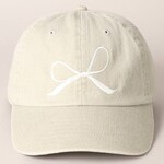 Baseball Cap W/  Embroidered Bow