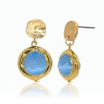 Coriandoli Earrings |  Aquamarine Blue