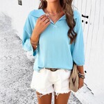 Casual Long Sleeve Knitted  Lapel Pullover Sweater