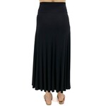 Grace and Lace Wrap High-Low Maxi Skirt in Black