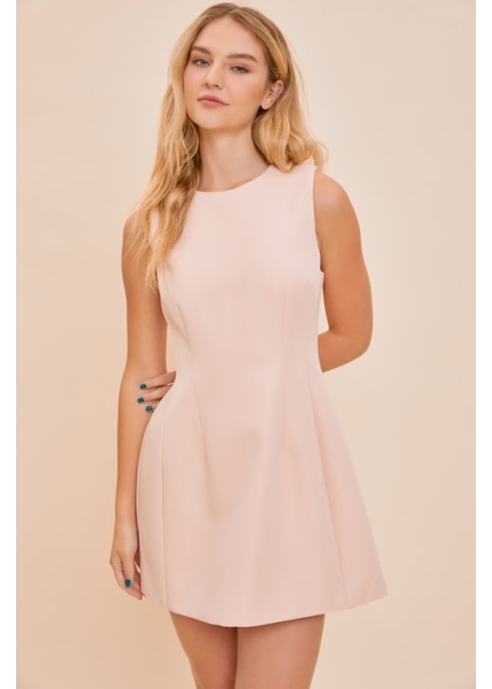 Blush sleeveless dress sale
