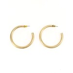 Grace and Lace Statement Hoops | Brushed Gold