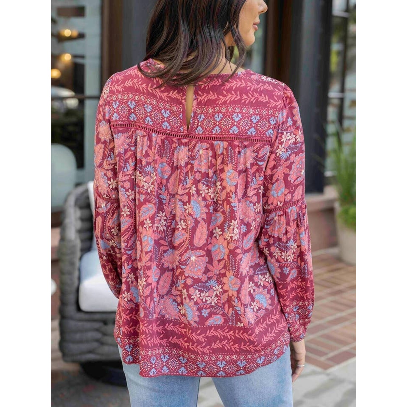 flowy floral top