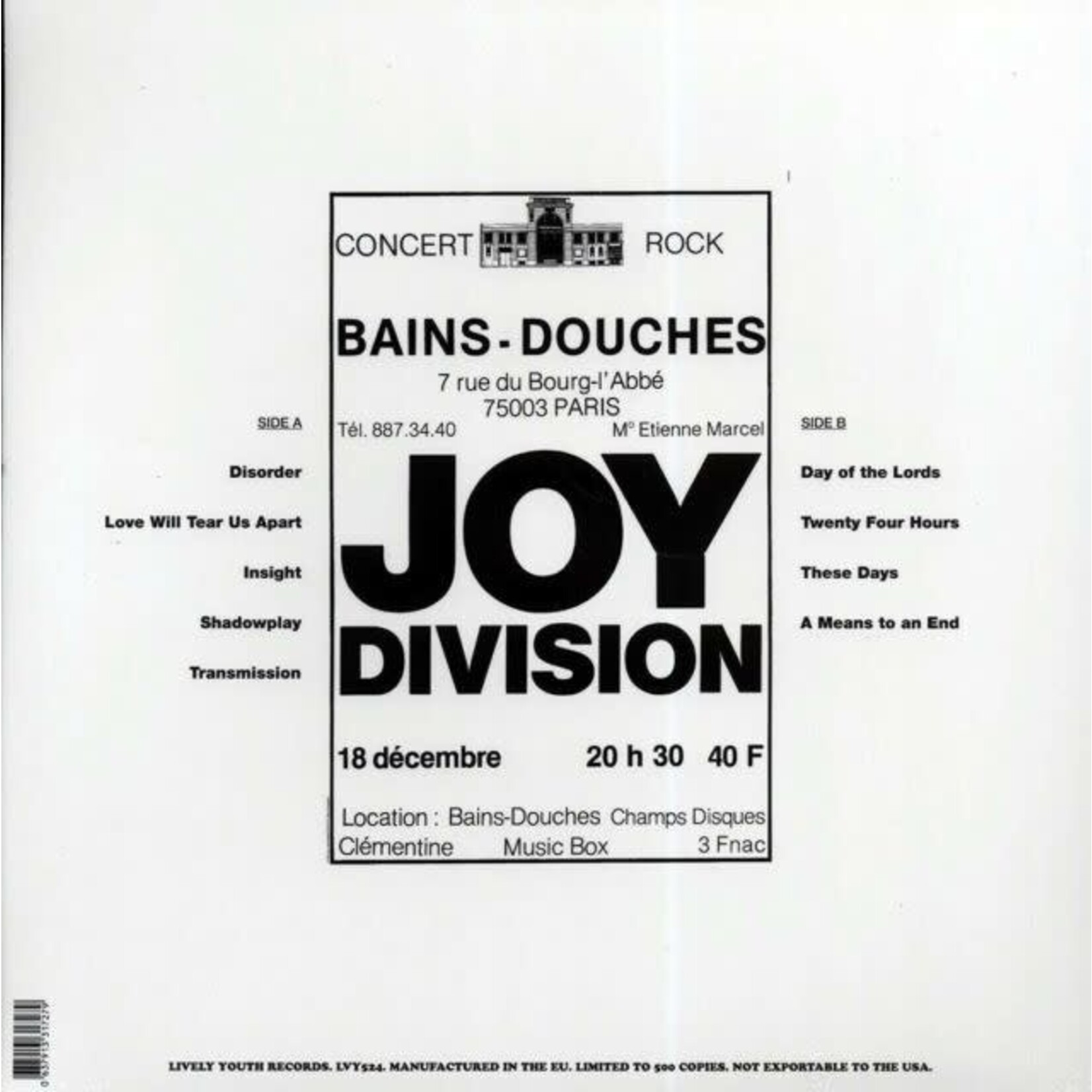 Joy Division - Atrocity Exhibition: Live in Paris, 1979