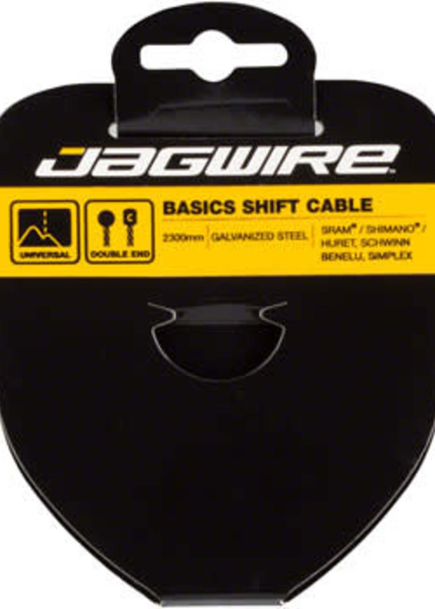 Jagwire Jagwire Basics Shift Cable - 1.2 x 2300mm, Galvanized Steel, For Shimano/SRAM, Huret, Suntour X-Press