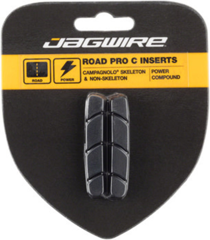Jagwire Jagwire Road Pro C Brake Pad Inserts Campagnolo Friction Fit, Black