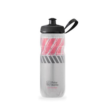 Polar Bottle Sport Insulated 20oz, Water Bottle, 591ml / 20oz, Silver/Racing Red