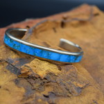 TURQUOISE INLAY STACKER CUFF  (Size: 6.5)