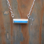 SS TURQUOISE BAR NECKLACE