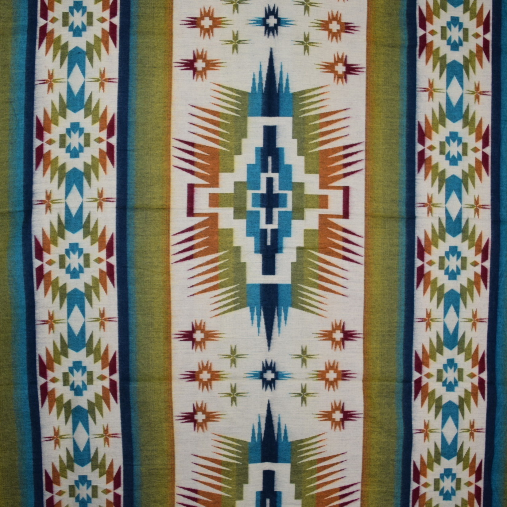 Wool Blankets - Teal Border Thread