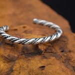 SILVER BRAIDED CUFF (6")