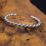 BRAIDED SILVER CUFF (6")