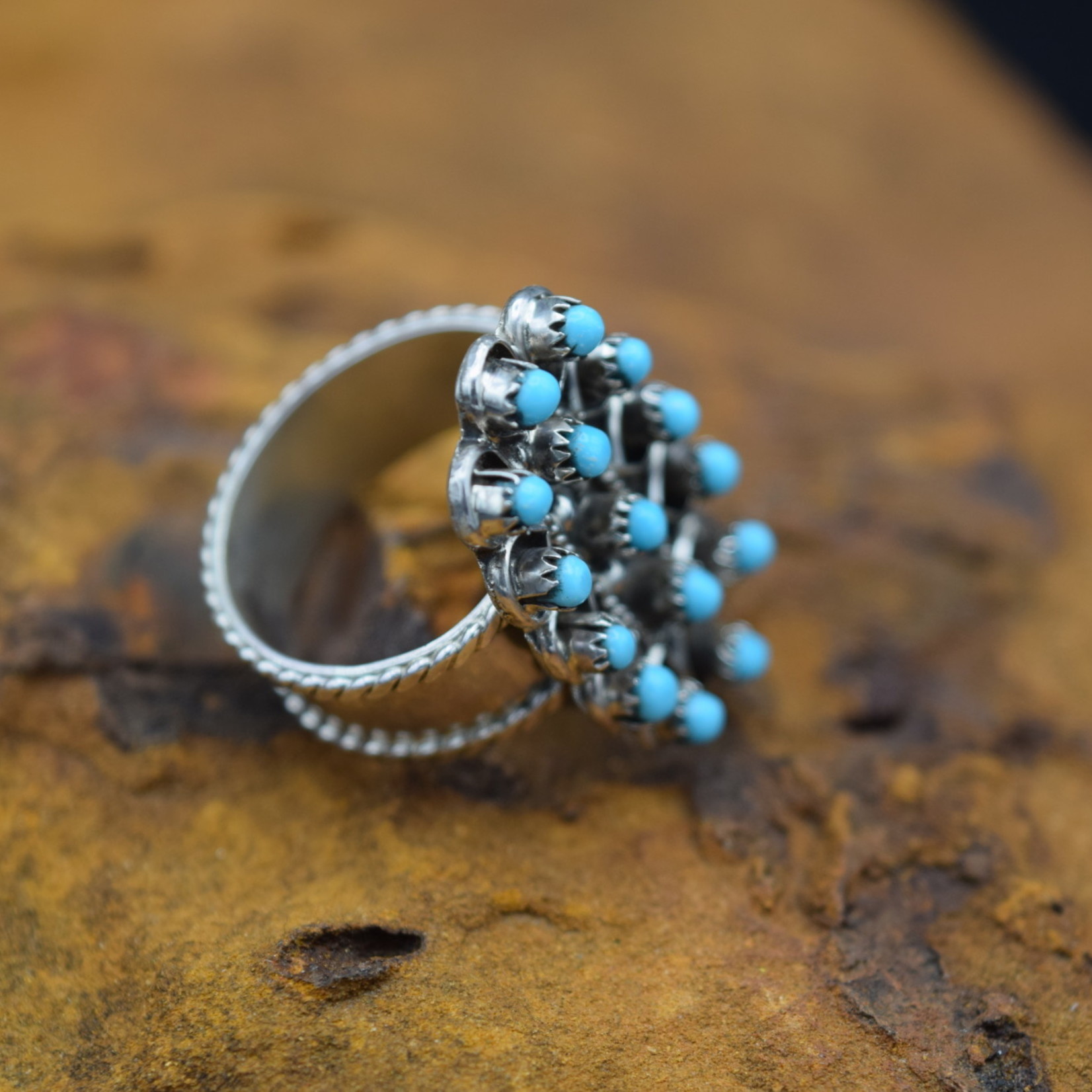 SNAKE EYE TURQUOISE RING (Size: 7)