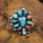 MULTI STONE RING (Size: Adjustable)