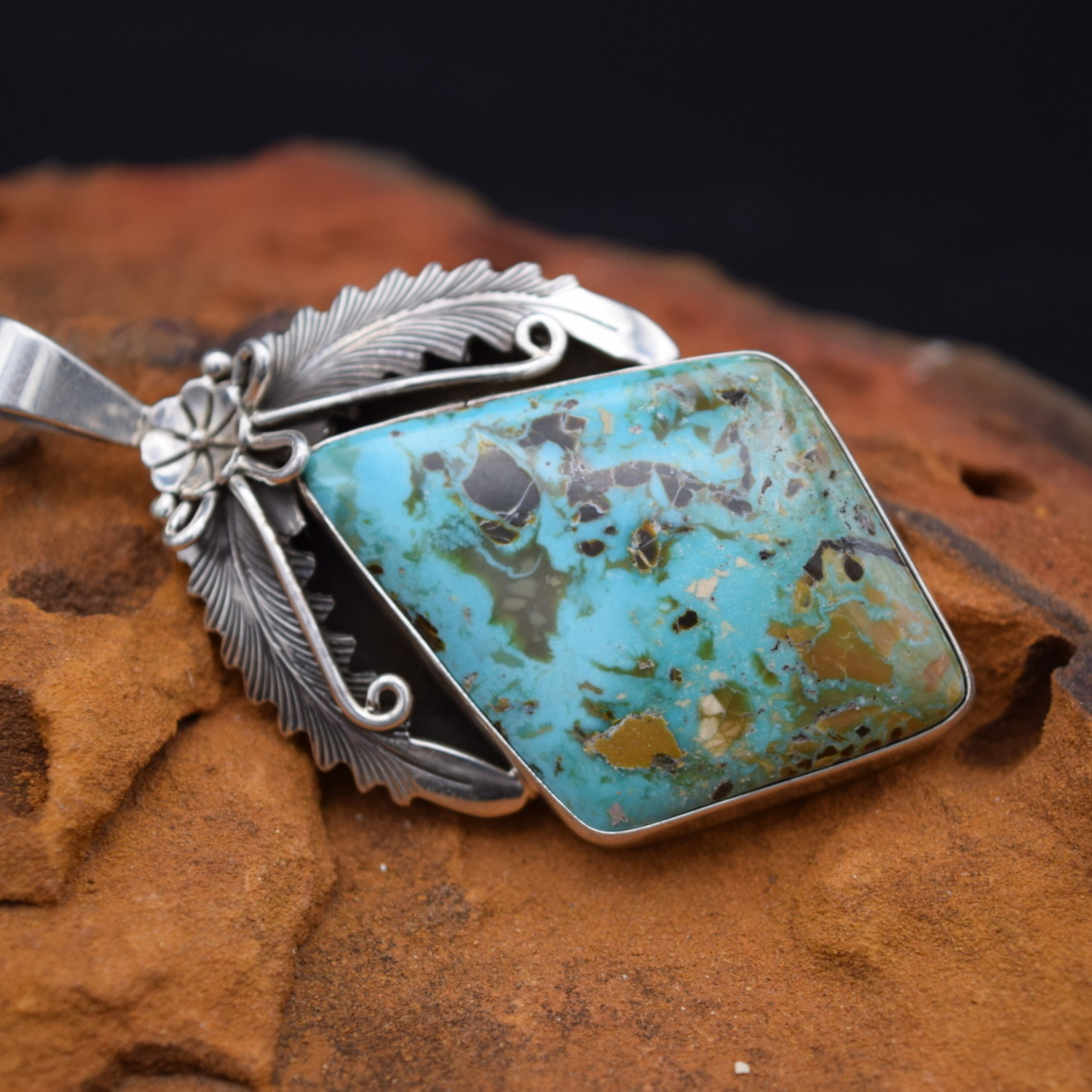 PETERSON, NAVAJO, TURQUOISE PENDANT