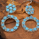 TURQUOISE CIRCLE EARRINGS