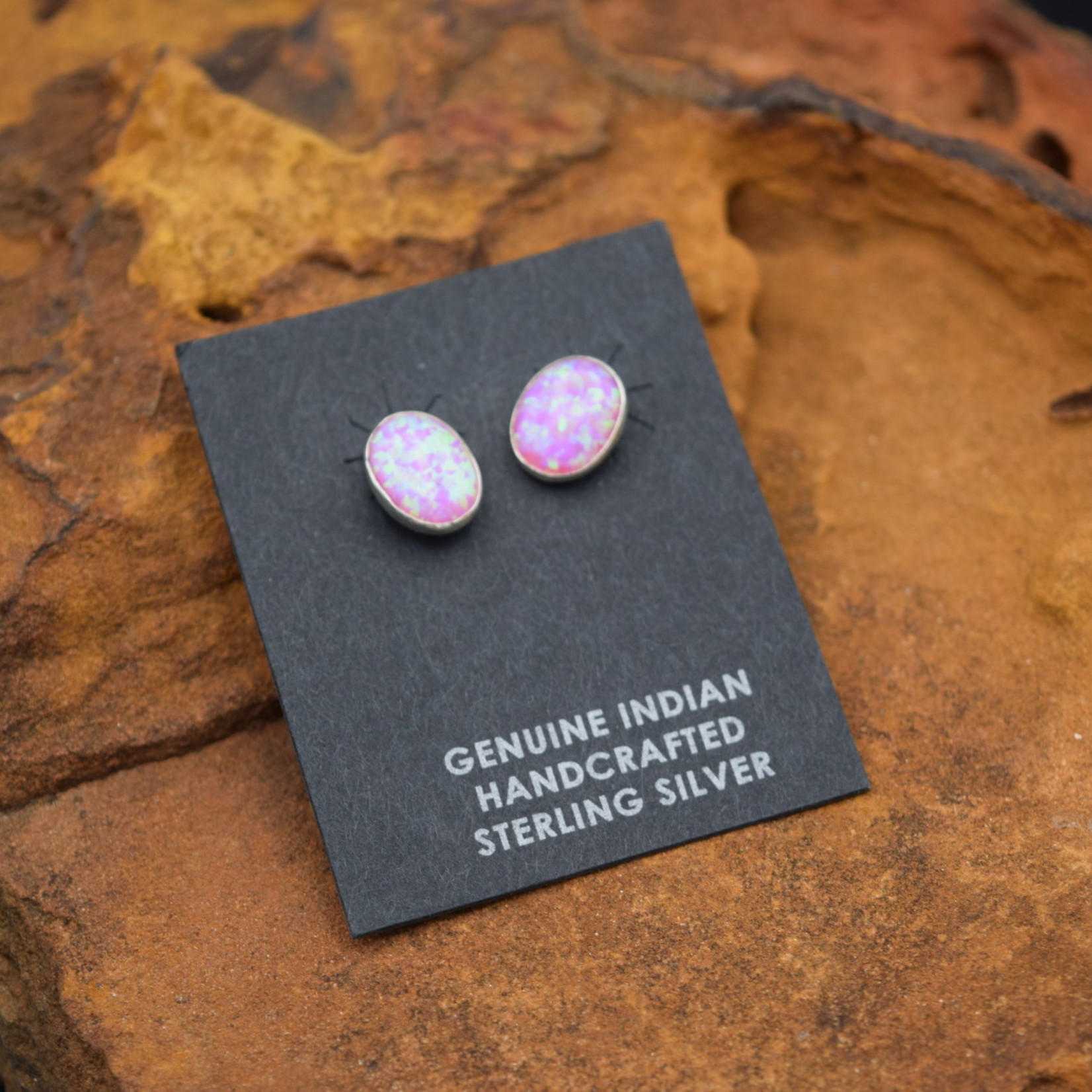 PINK PEARL POST EARRINGS