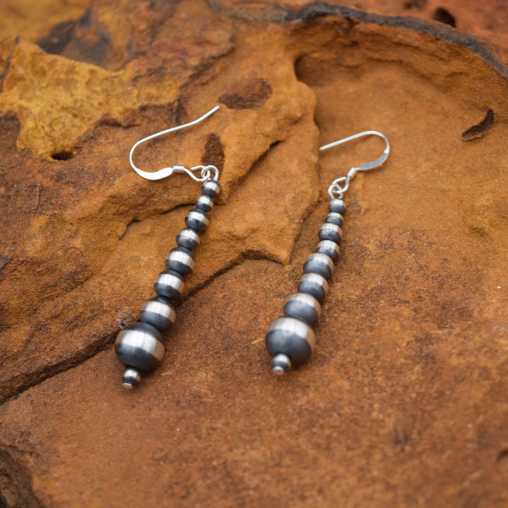 NAVAJO PEARL DROP EARRINGS