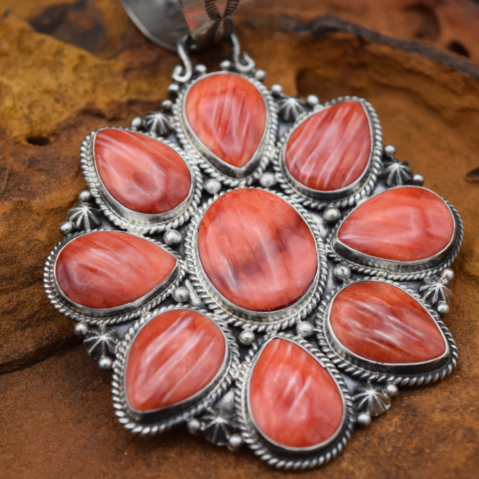 RED SPINY PENDANT