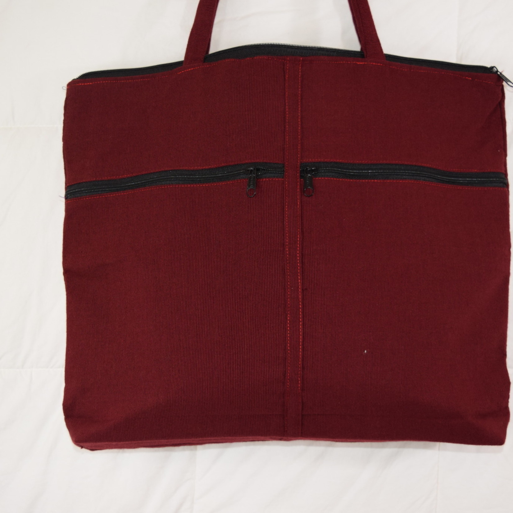 Maroon Floral Embroidered Tote