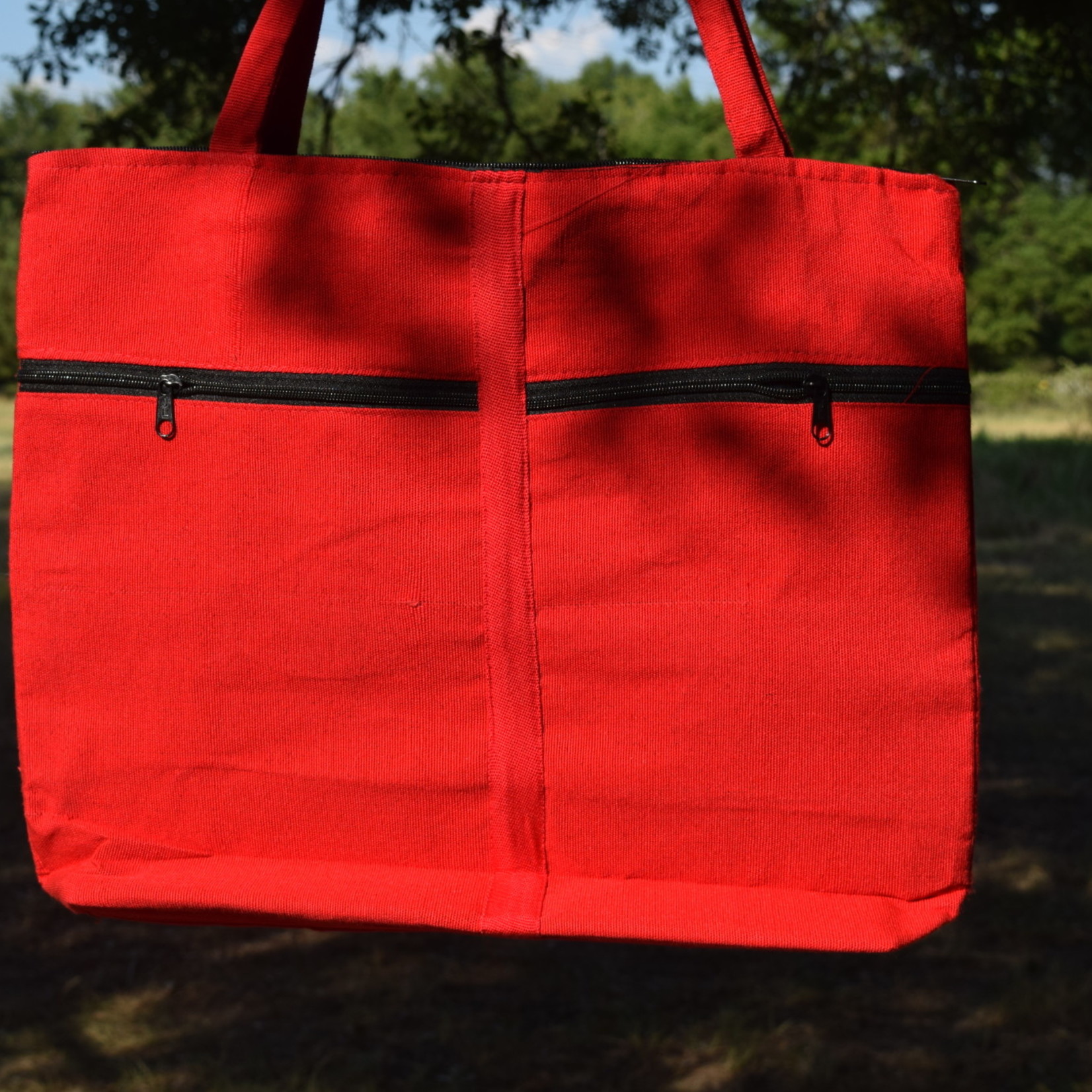 Red Turtle Embroidered Tote