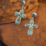 ROYSTON TURQUOISE CROSS EARRINGS