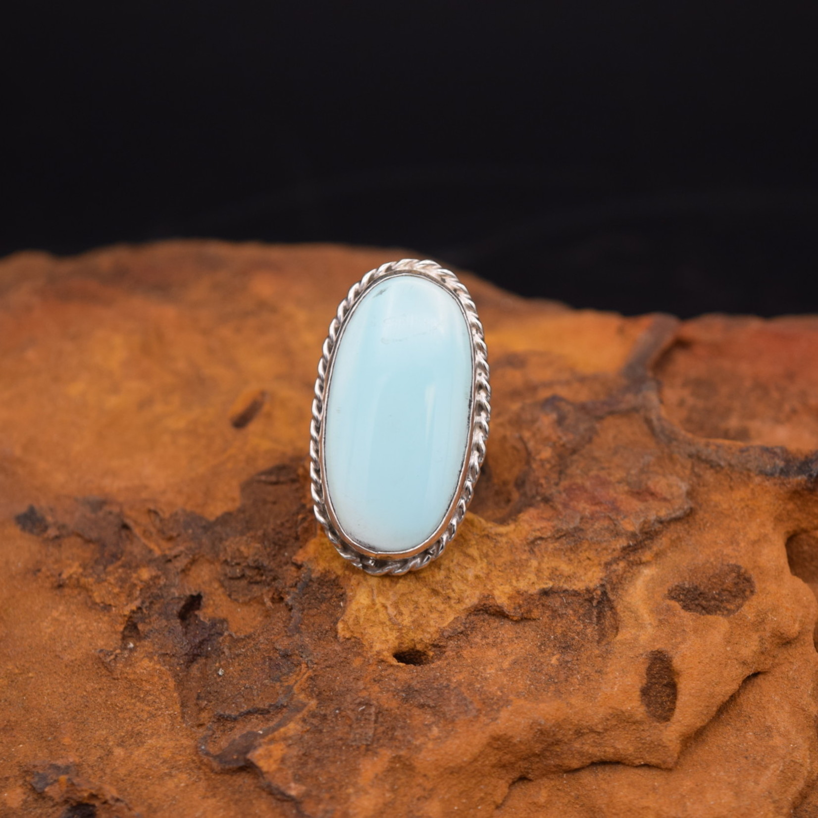 Soft Blue Turquoise Ring (Size: 5)