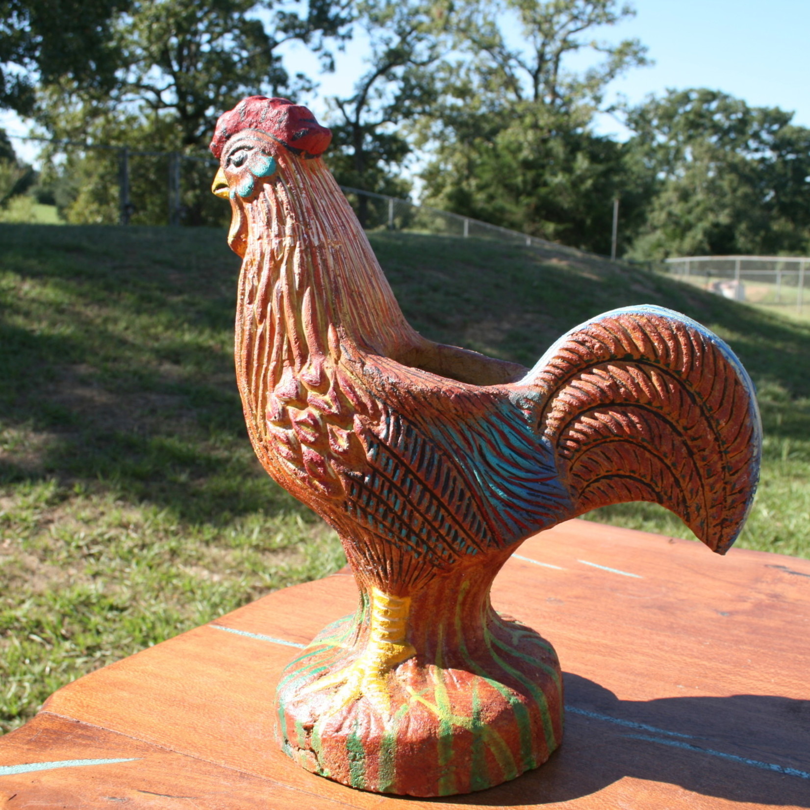 Ceramic Rooster Planter - Medium