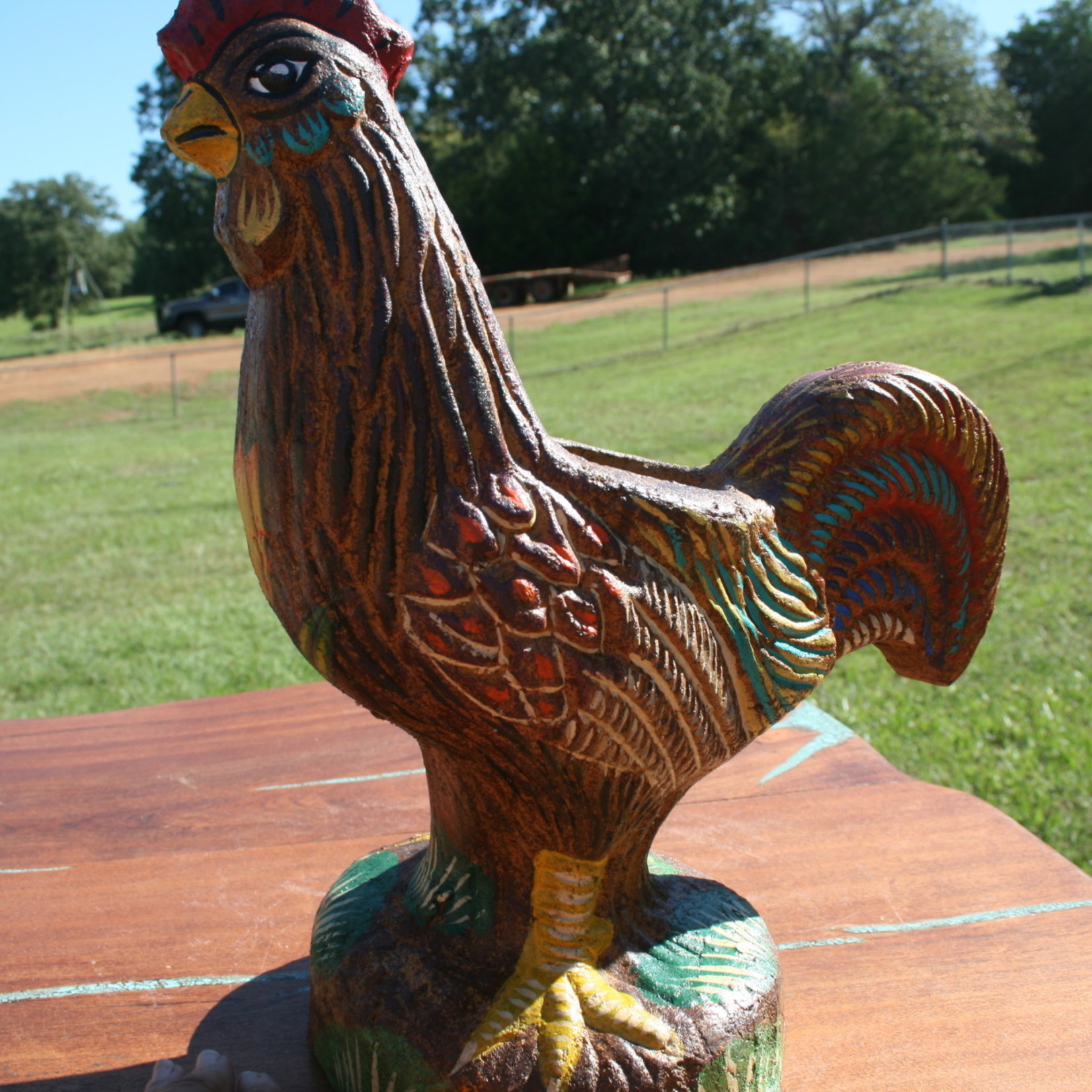 Ceramic Rooster Planter - Medium