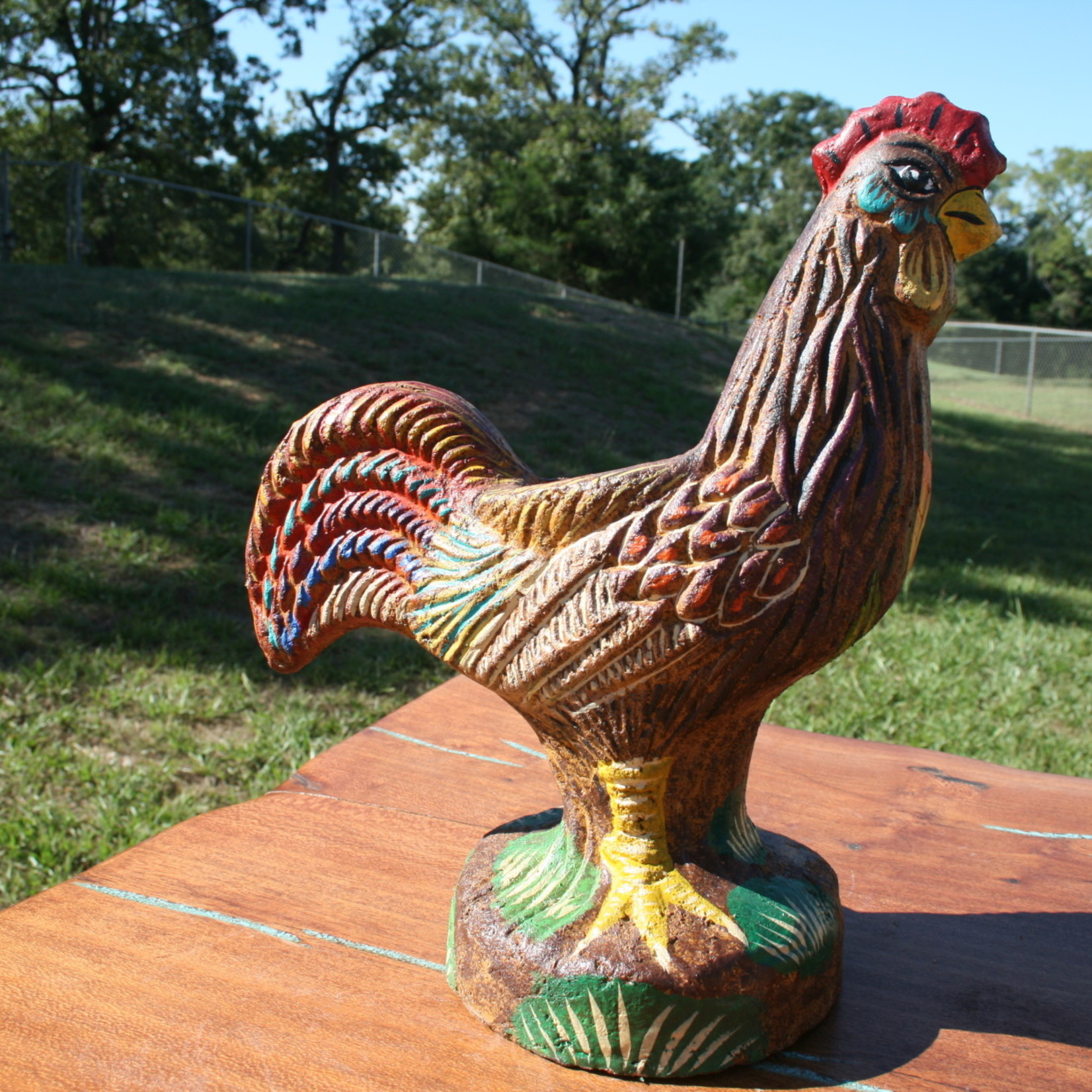 Ceramic Rooster Planter - Medium