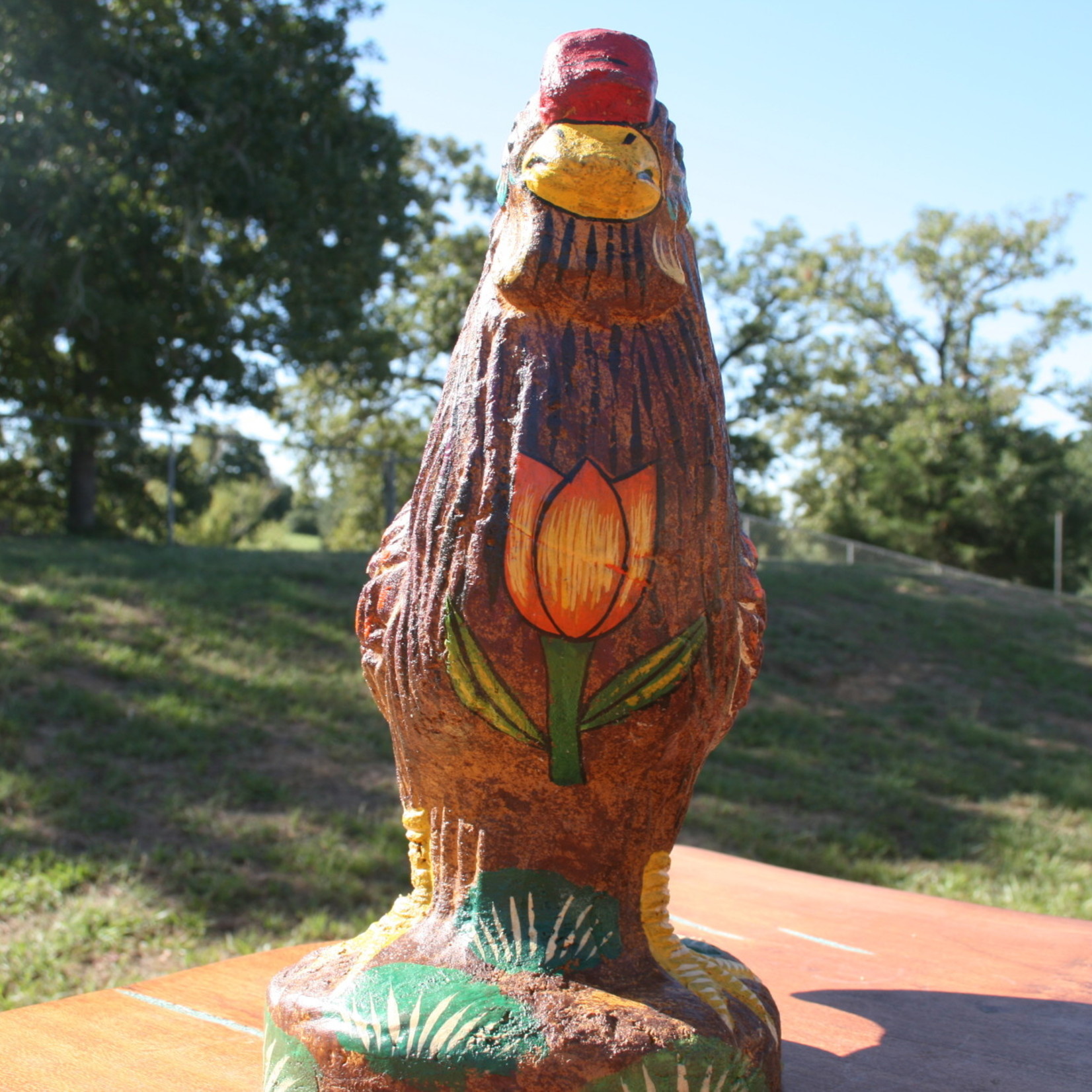 Ceramic Rooster Planter - Medium