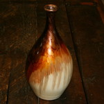 Ceramic Brown/ Cream Vase - Small
