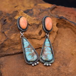 Orange Spiny Royston Earrings