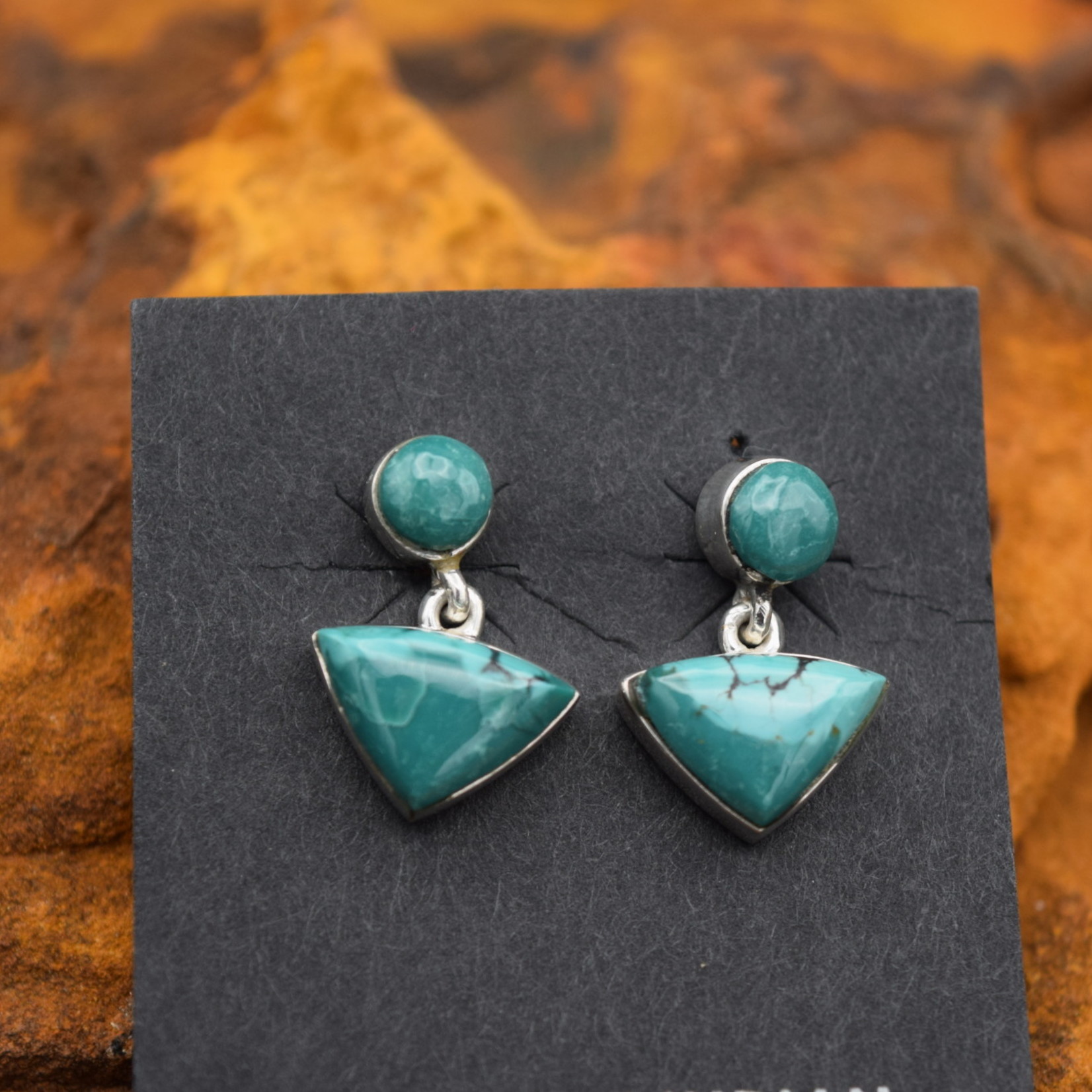 Green Turquoise Earrings